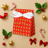 Gold Tree Red Christmas Favoriete Box voor Traktat Bedankdoosjes