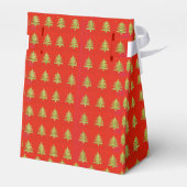 Gold Tree Red Christmas Favoriete Box voor Traktat Bedankdoosjes (Achterkant)