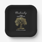 Gold Tree-reeks - zwart wit Papieren Bordje (Voorkant)