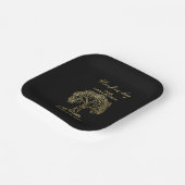Gold Tree-reeks - zwart wit Papieren Bordje (Gebogen)