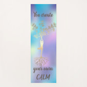 Gold Tree Silhouette, kleurrijke holografische Yog Yogamat (Voorkant)