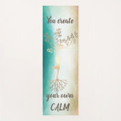 Gold Tree Silhouette, Ombre Yoga Yogamat (Voorkant)