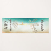Gold Tree Silhouette, Ombre Yoga Yogamat (Voorkant (horizontaal))