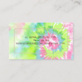 Gold Tree Silhouette, Yoga Colorful Tie Dye Visitekaartje (Achterkant)