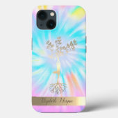 Gold Tree Silhouette, Yoga Instructor Tie Dye Case-Mate iPhone Case (Achterkant)
