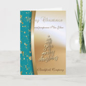 Gold Tree, we wensen u een prettig kerstbedrijf Feestdagen Kaart (Voorkant)
