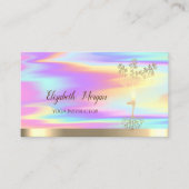 Gold Tree Women Silhouette, holografisch Visitekaartje (Voorkant)