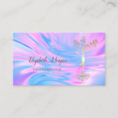 Gold Tree Women Silhouette Holographic Visitekaartje (Voorkant)