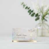 Gold Tree Women Silhouette, Opal Yoga Instructor Visitekaartje (Staand voorkant)