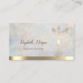 Gold Tree Women Silhouette, Opal Yoga Instructor Visitekaartje (Voorkant)