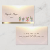 Gold Tree Women Silhouette Yoga Instructor Visitekaartje (Voorkant / Achterkant)