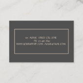 Gold Tree Women Silhouette, Zen Stones Beach Visitekaartje (Achterkant)