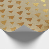 Gold Trees kerstpapier Cadeaupapier (Hoek)