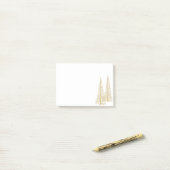 Gold Trees Post-it® notes (Op bureau)