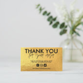 Gold Trendy Media Insert Visitekaartje (Staand voorkant)