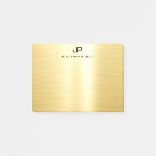 Gold Trendy Sjabloon elegant modern, eenvoudig ont Post-it® Notes (Voorkant)