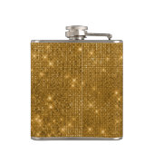 Gold Trendy Sparkle Monogram Initiaal Heupfles (Achterkant)