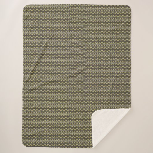 Gold Triangle Abstract modern Random Pattern Sherpa Deken (Voorkant)