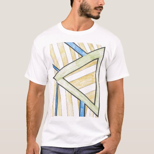 Gold Triangle blokkeert Motif T-Shirt (Voorkant)