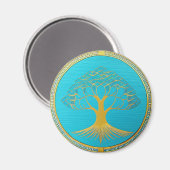 Gold Triangle Tree of Life Magnet (Voorkant / Achterkant)