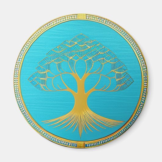 Gold Triangle Tree of Life Magnet (Voorkant)