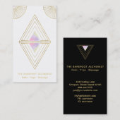 *~* Gold Triangles Alchemy Sacred Geometry Boho Visitekaartje (Voorkant / Achterkant)