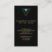 *~* Gold Triangles Alchemy Sacred Geometry White Visitekaartje (Achterkant)