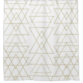 Gold Triangles Chic White Modern Glamour Douchegordijn (Voorkant)