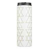 Gold Triangles Chic White Modern Glamour Thermosbeker (Achterkant)