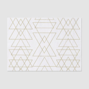 Gold Triangles Chic White Modern Glamour Tissuepapier