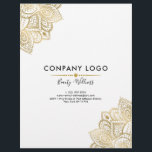 Gold Tribal  Paisley Mandala Flyer<br><div class="desc">Elegant Gold tones tribale  paisley mandala lace aanpasbare flyer sjabloon.</div>