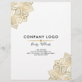 Gold Tribal  Paisley Mandala Flyer (Achterkant)