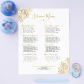 Gold Tribal  Paisley Mandala Flyer (Enkel)