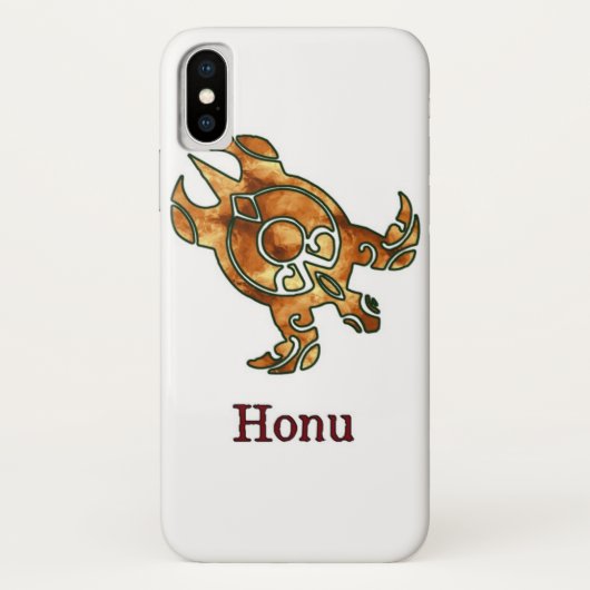 Gold Tribal Zee Turtle on White Case-Mate iPhone Case (Achterkant)