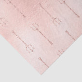 Gold Tridents on Pink Decoupage Tissuepapier (Detail)