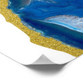 Gold Trim Blue Geode Poster (Hoek)
