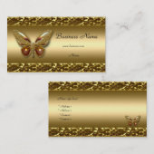 Gold Trim Butterfly Elegant Visitekaartje (Voorkant / Achterkant)