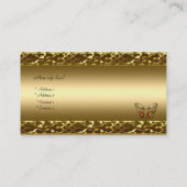 Gold Trim Butterfly Elegant Visitekaartje (Achterkant)