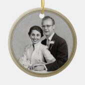 Gold Trim Photo-Ornament Keramisch Ornament (Voorkant)