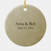 Gold Trim Photo-Ornament Keramisch Ornament (Achterkant)