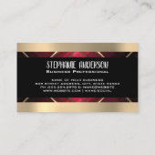 Gold Trim | Rode strepen Visitekaartje (Achterkant)