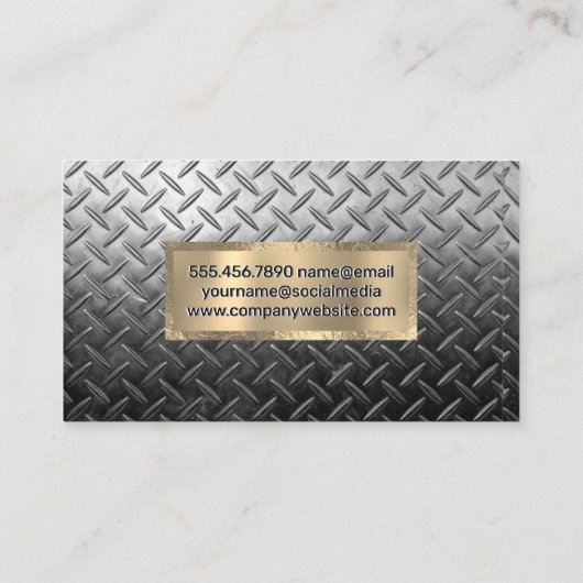 Gold Trim | Staal bekleed Visitekaartje (Achterkant)