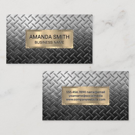 Gold Trim | Staal bekleed Visitekaartje (Voorkant / Achterkant)