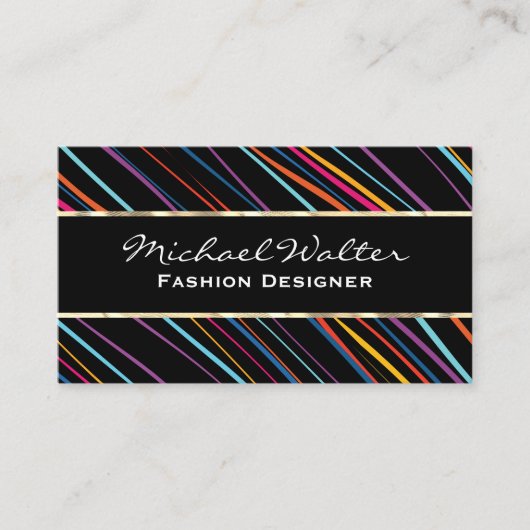 Gold Trim | Visitekaartje van kleurrijke stijlvoll (Voorkant)