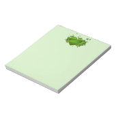 Gold-trimmed Green Heart met Shamrocks Notitieblok (Linkerzijde)