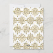 Gold Triple Photo Collage kerstfeestdag Feestdagenkaart (Achterkant)