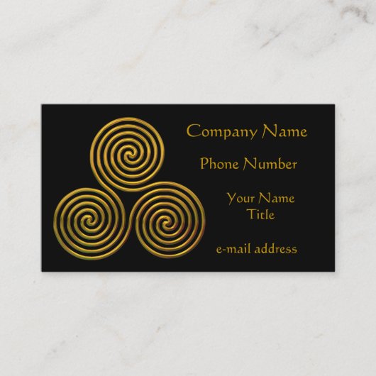 Gold Tris Black Visitekaartje (Voorkant)