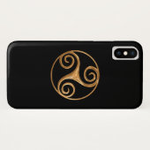 Gold Triskelion Case-Mate iPhone Case (Achterkant (horizontaal))