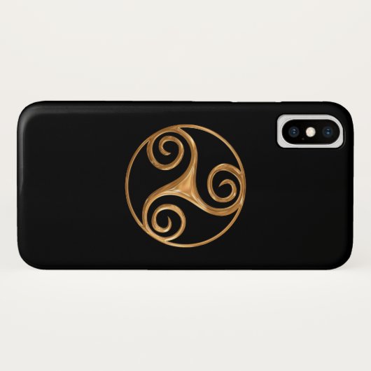 Gold Triskelion Case-Mate iPhone Case (Achterkant (horizontaal))