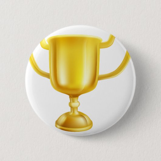 Gold Trophy Illustratie Ronde Button 5,7 Cm (Voorkant)